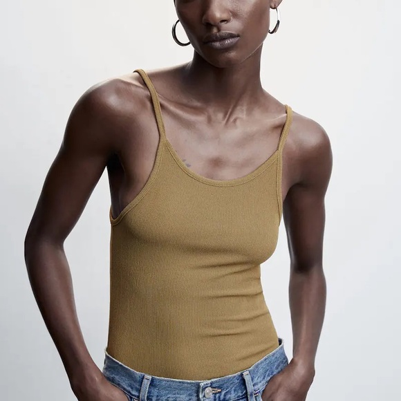 Mango Ribbed Strap Top - Picture 8 of 8